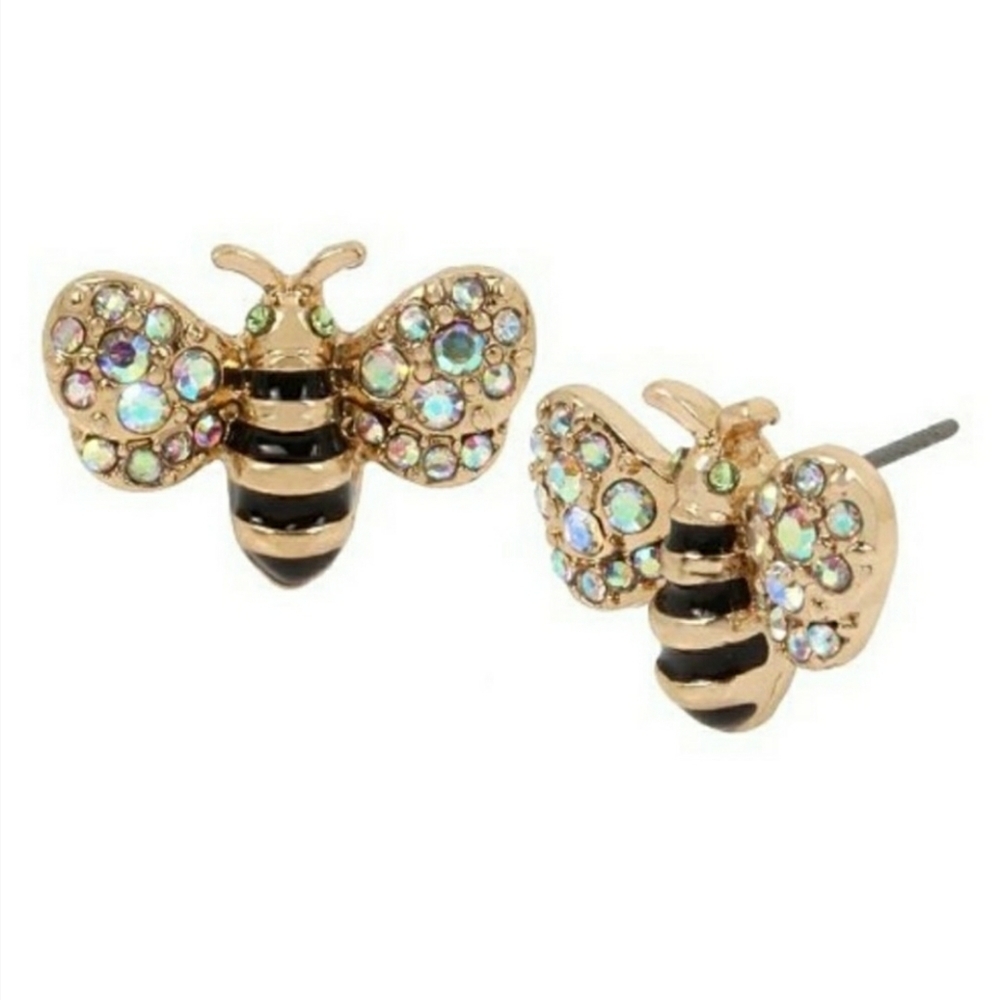 Nwt Betsey Johnson Bee Stud Earrings